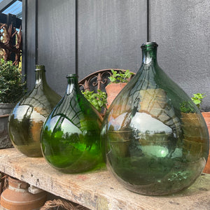 Gorgeous Green French Demi Johns