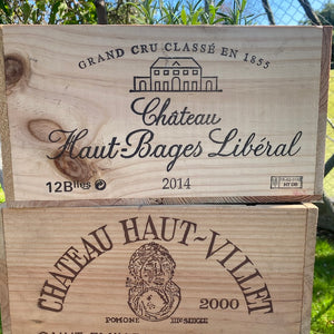 Original French Vineyard Wooden Wine Boxes