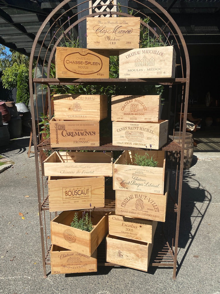 Original French Vineyard Wooden Wine Boxes