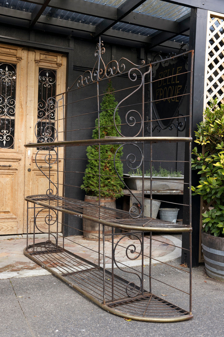 Original Large Wrought Iron 1930's French Boulangerie Rack