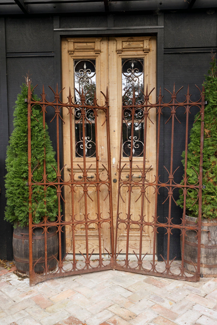 19th Century French Iron Gates - Rust Patina Large