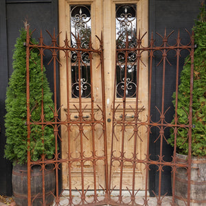 19th Century French Iron Gates - Rust Patina Large
