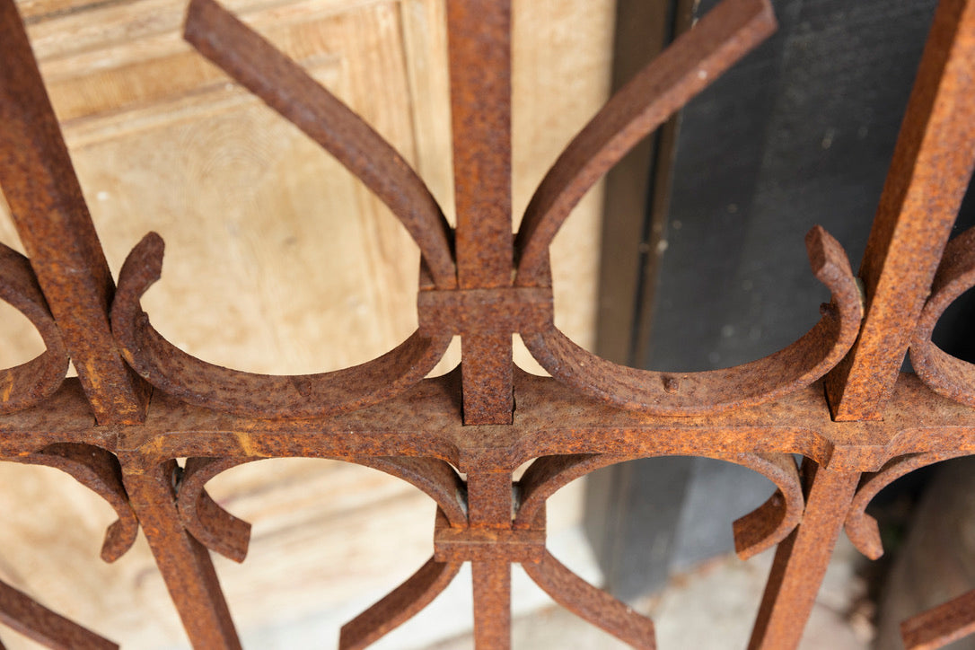 19th Century French Iron Gates - Rust Patina Large