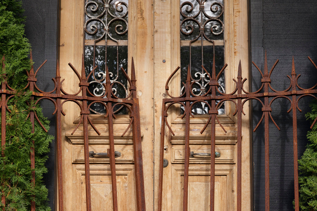 19th Century French Iron Gates - Rust Patina Medium