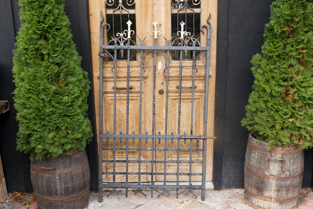 19th Century French Antique Wrought Iron Gate - No 23