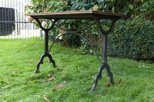 French Oak & Cast Iron Bistro Table