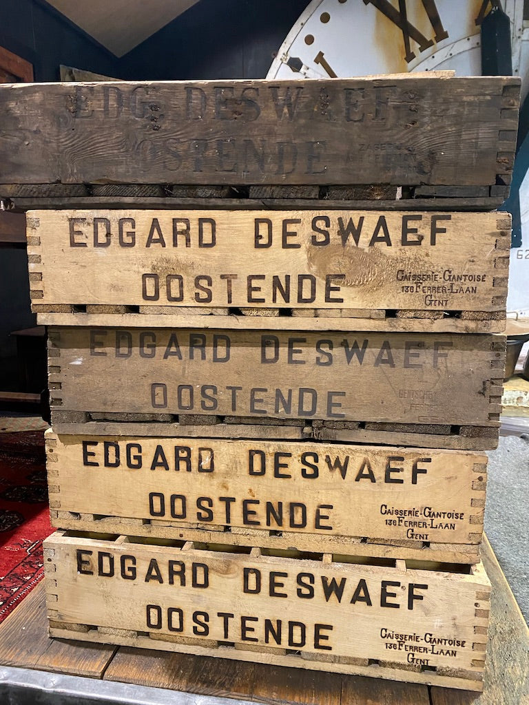 Original 1940's Belgium Wooden Beer Crates