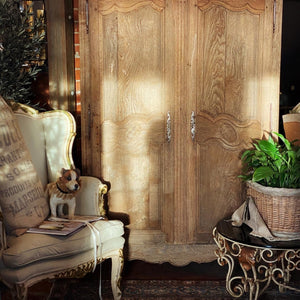 French Bleached Oak Armoire
