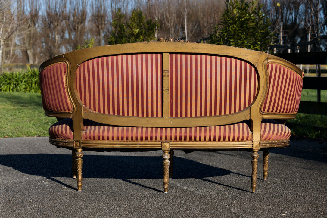 Gorgeous 19th Century French Gold Gilded Sofa