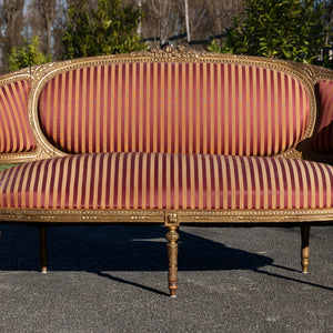 Gorgeous 19th Century French Gold Gilded Sofa