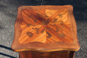 French Rosewood Inlay Bedside Tables