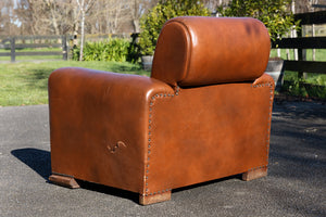 1940's French Leather Club Chair