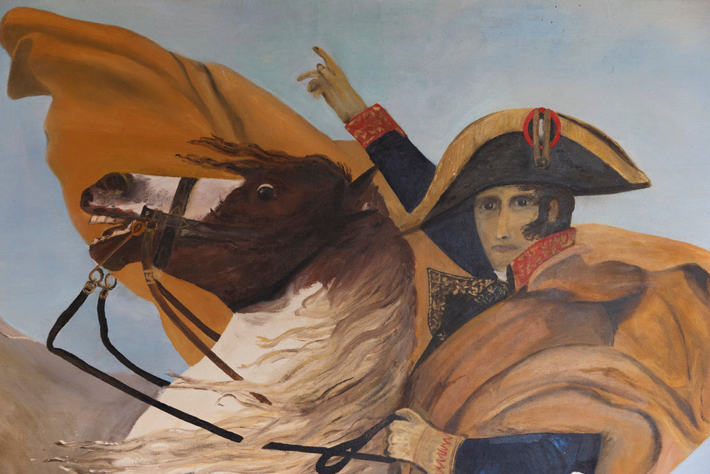 Huge French Oil Canvas - Napoleon