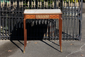 French Oak Entrance/Parlour Table with Marble Top