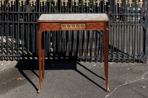 French Oak Entrance/Parlour Table with Marble Top