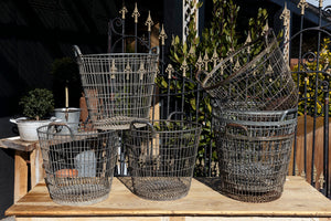 French Industrial Metal Baskets