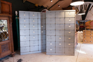 1930's French Metal Industrial Cabinets
