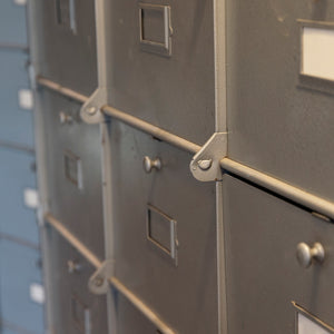 1930's French Metal Industrial Cabinets