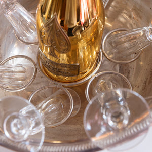 1920's French Champagne Bucket With French Champagne Glasses