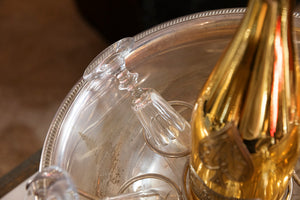 1920's French Champagne Bucket With French Champagne Glasses