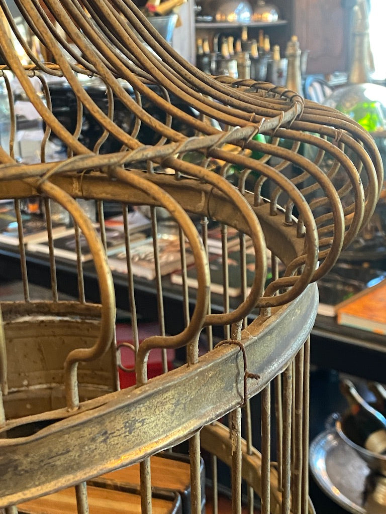 1930's French Brass Birdcage