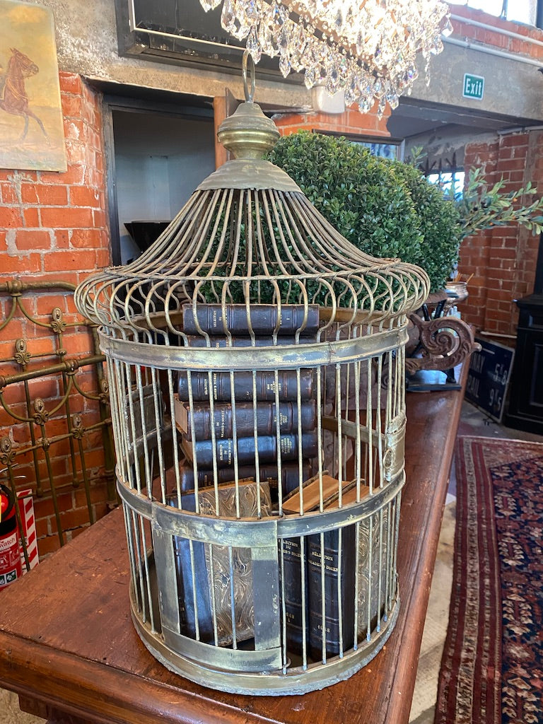 1930's French Brass Birdcage