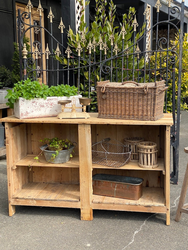 French Rustic Bleached Pine Cafe Counter