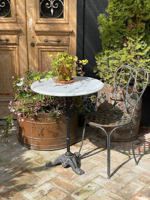 French Marble Bistro Garden Table