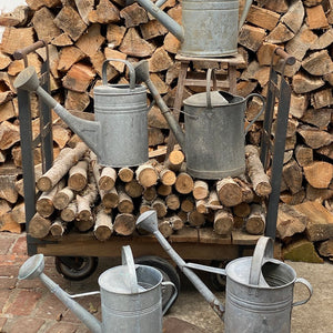 Original Antique French & Belgium Zinc Watering Cans