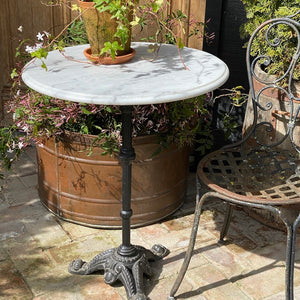 French Marble Bistro Garden Table