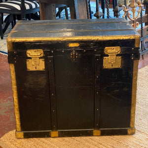 French 19th Century A. Maille - Lavolaille Parisian Leather Steamer Trunk