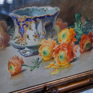 French Water Colour Gilded Frame