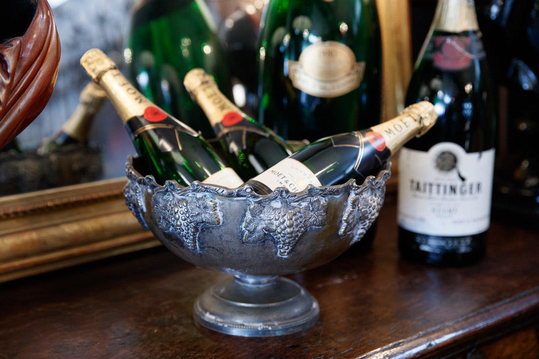 19th Century French Champagne Bucket - Grape Detail