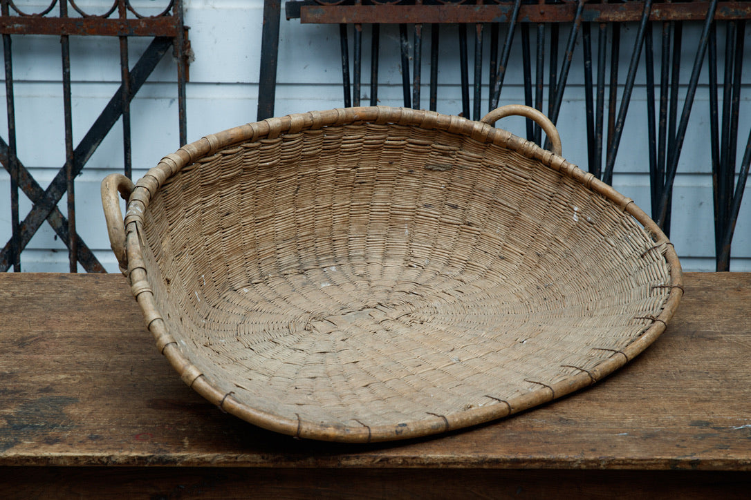 Vintage French Wheat Harvest Basket