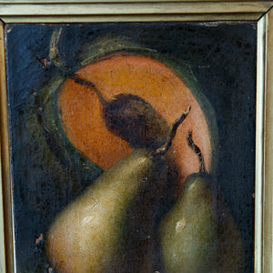 French Oil Still Life Canvas - Green Pears