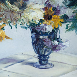 French Oil On Board - Daisys
