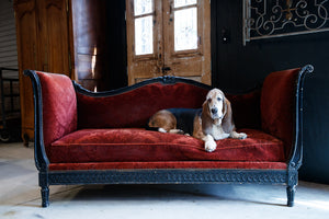 19th Century French Daybed Sofa - Burnt Plum