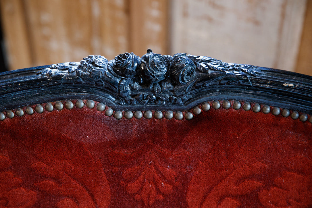 19th Century French Daybed Sofa - Burnt Plum