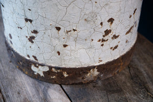 Large 19th Century Milk Churn - White Patina