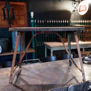 1940's Original Industrial French Factory Table