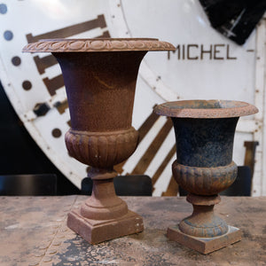 Vintage French Cast Iron Urns