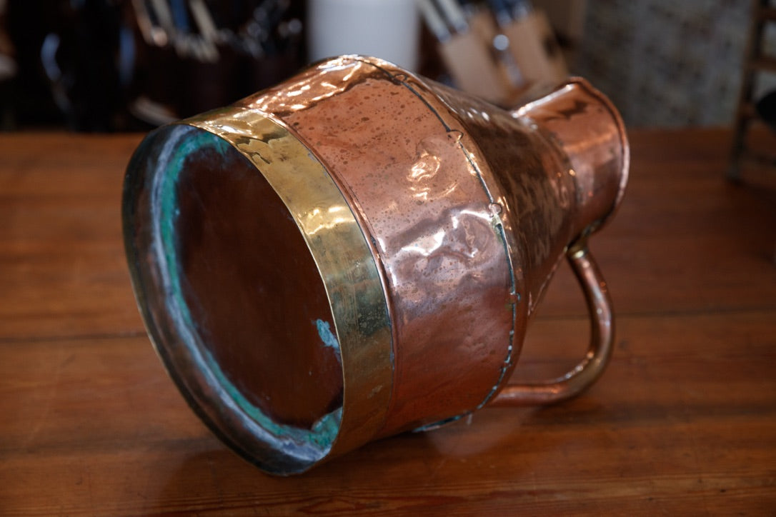 Polished French Copper Vineyard Jug