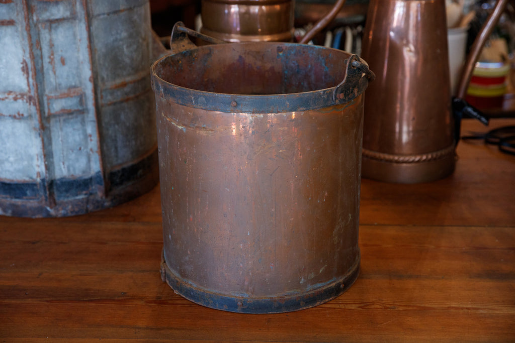 Vintage French Copper Pail