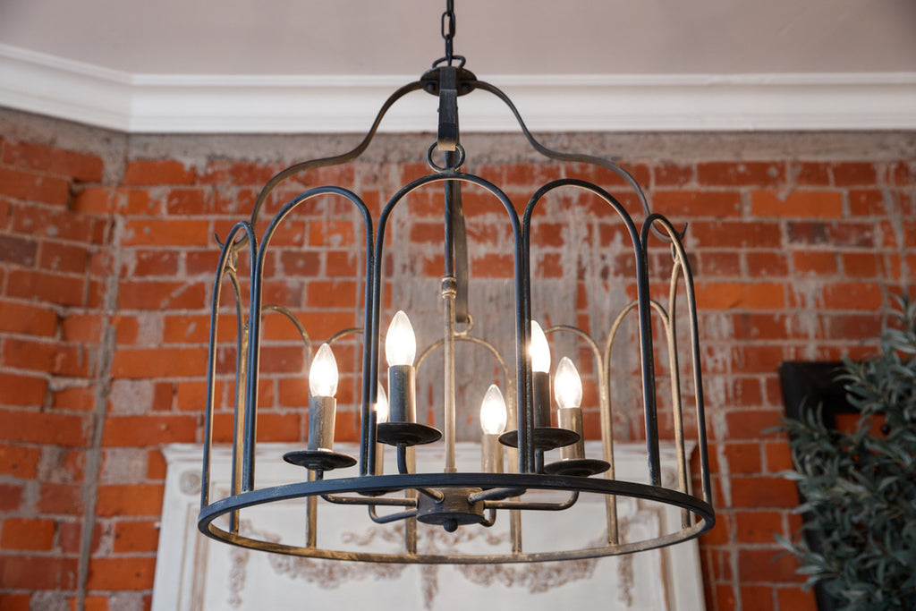 Contemporary Parisian Style Iron Chandelier