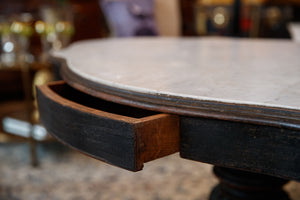 19th Century French Turtle Top Marble Table