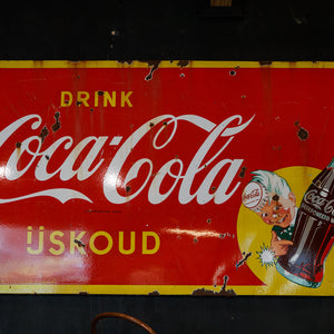Original Enamelled Metal 1950's Belgium Coca-Cola Sign