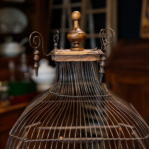 Antique French Wooden Birdcage