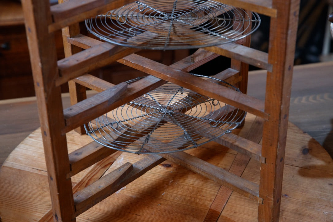 Vintage French Wooden Pie Rack