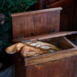 Vintage French Wooden Baguette Box