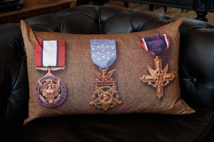 French Medal Cushion